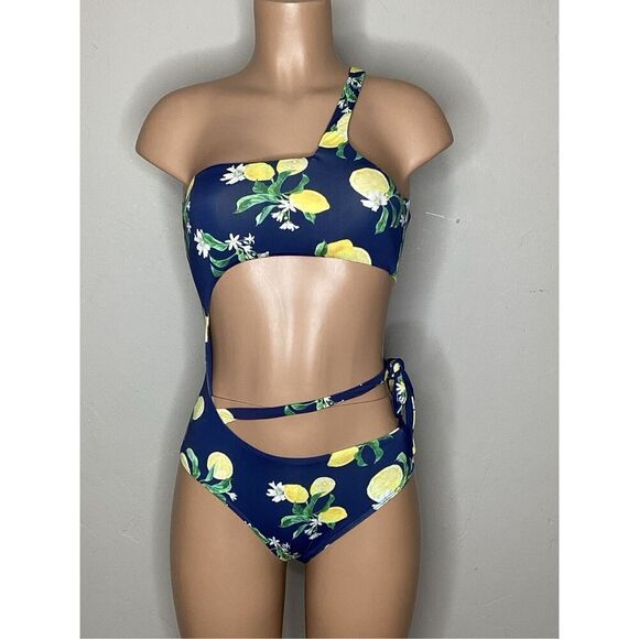 New. WET L.A lemon navy swimsuit. Small. Retails $228 - Picture 3 of 12